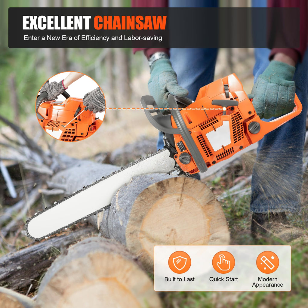 72CC 5.3HP 24" Gas Chainsaw A556138