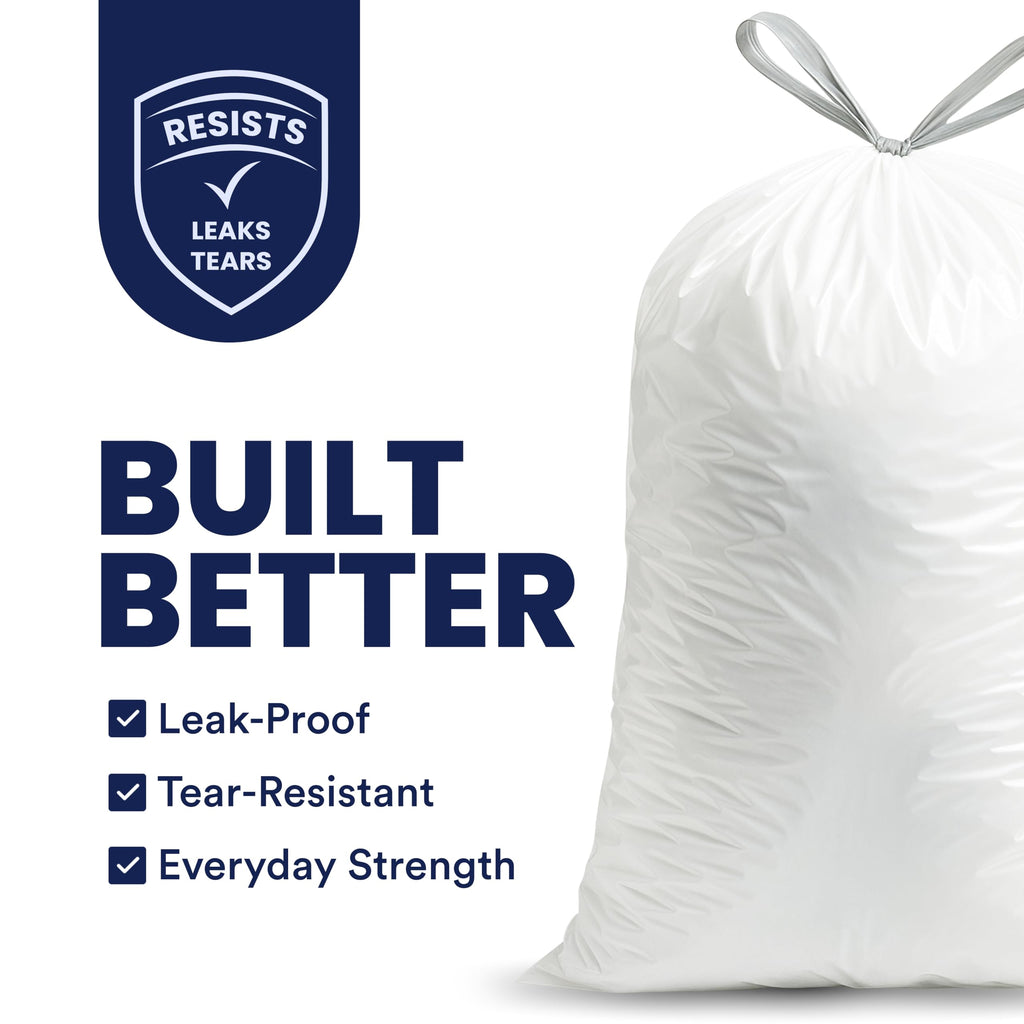 4 Gallon White Drawstring Trash Bags, 200 Count L418