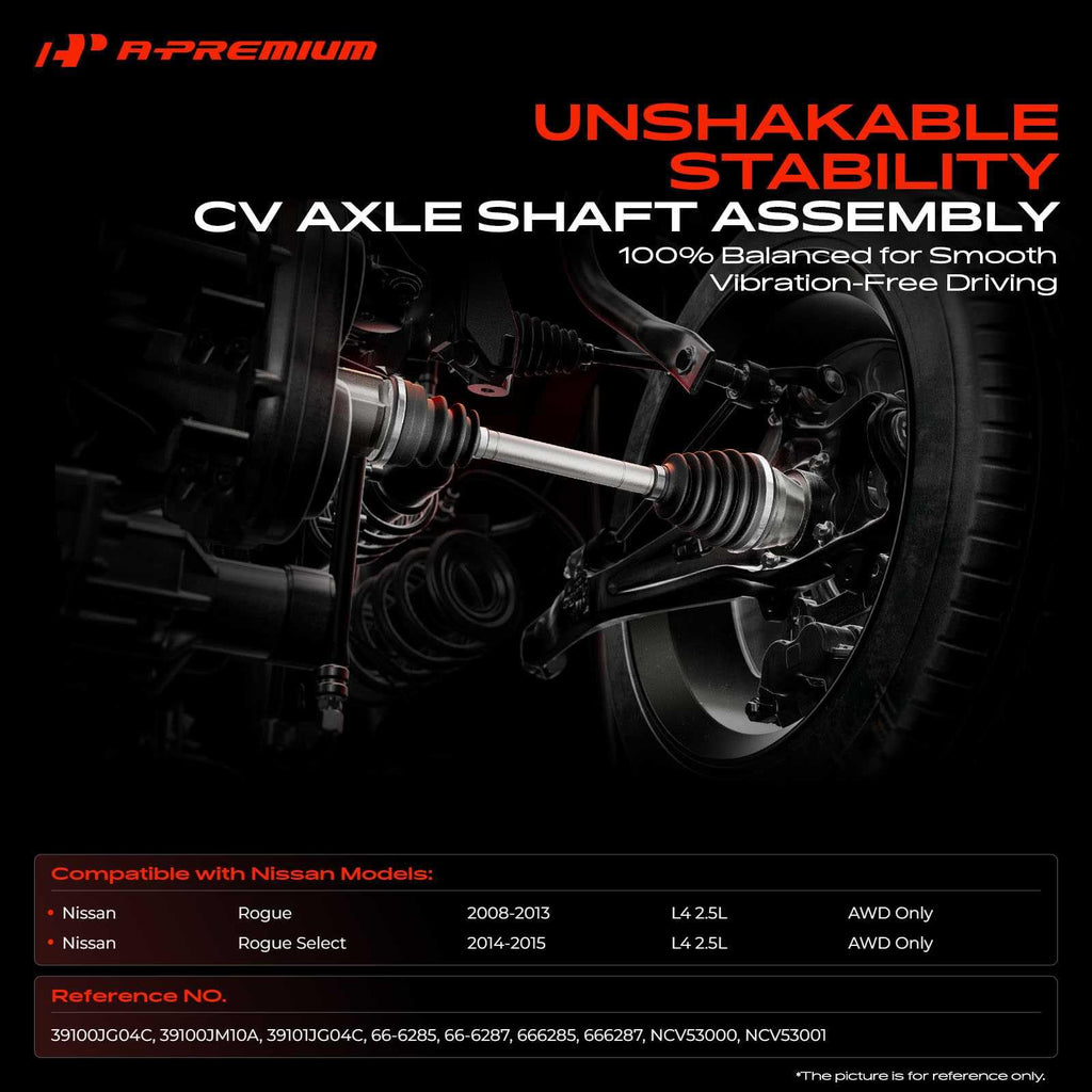 Set of 2 Front CV Axle Shaft Assembly F782