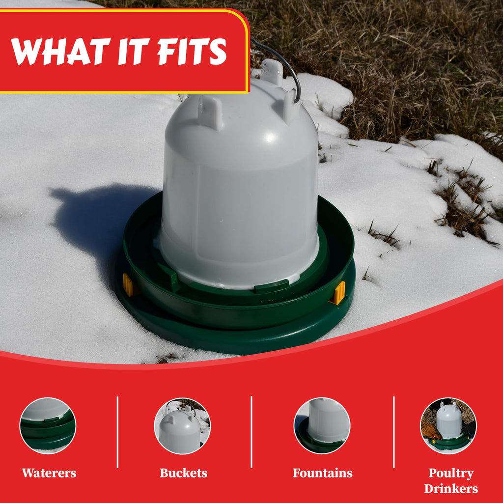 28W Heated Poultry Waterer Base I2304