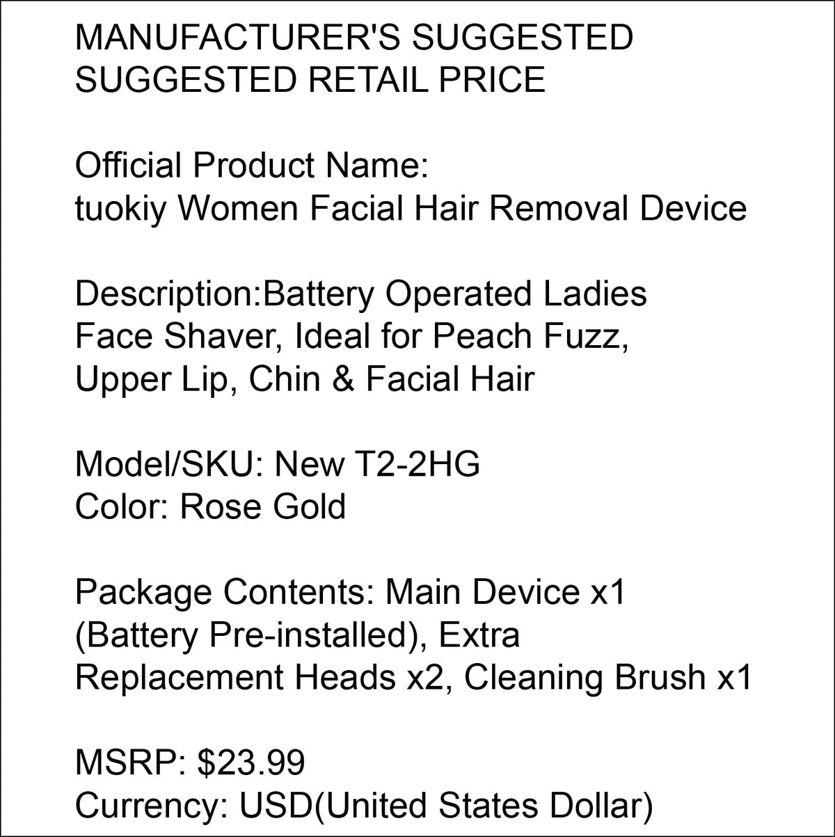 Battery Operated Facial Hair Remover T82921