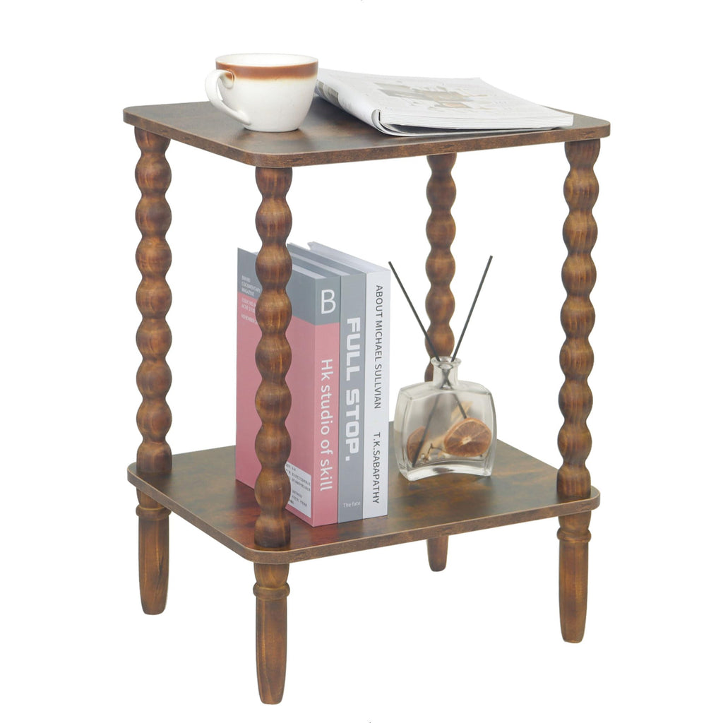 Side Table with 2-Tier Shelf C519622
