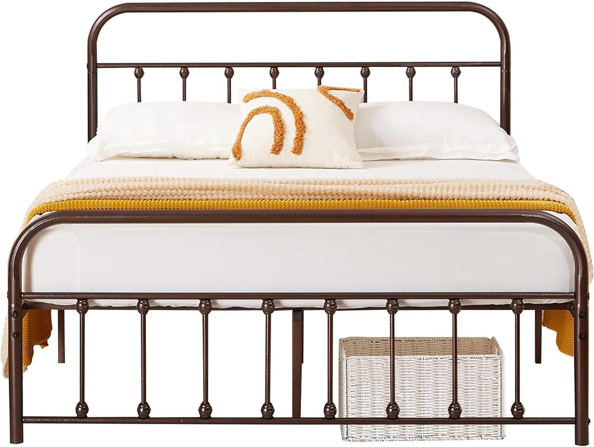 Full Size Metal Bed Frame with Headboard and Footboard Z8046