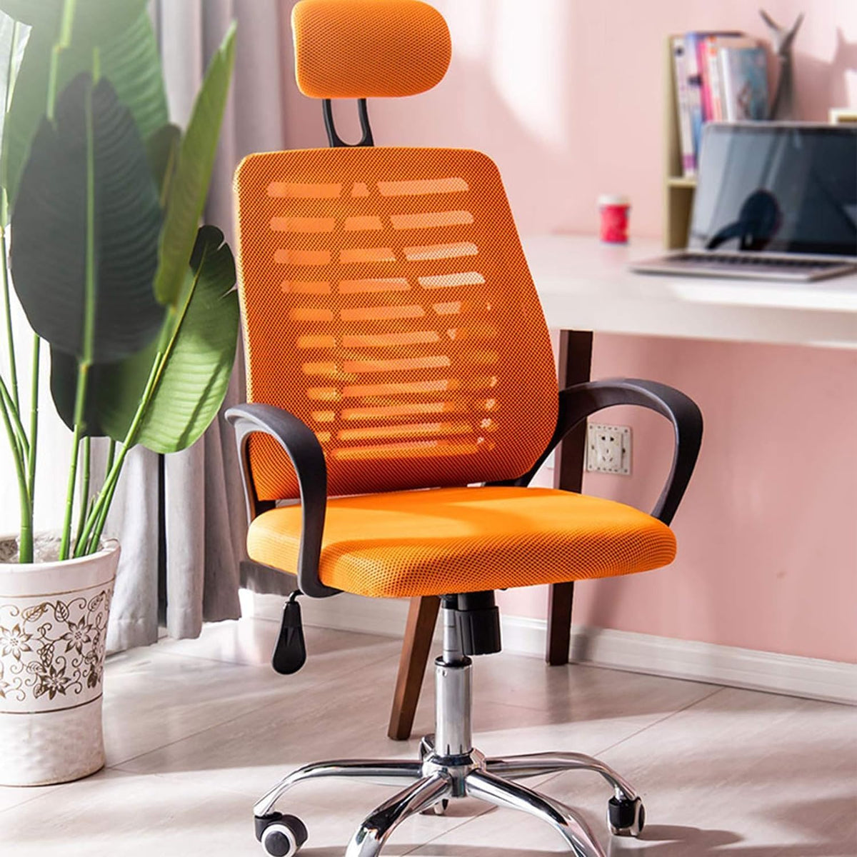 Ergonomic High Back Office Chair with Lumbar Support Orange T876