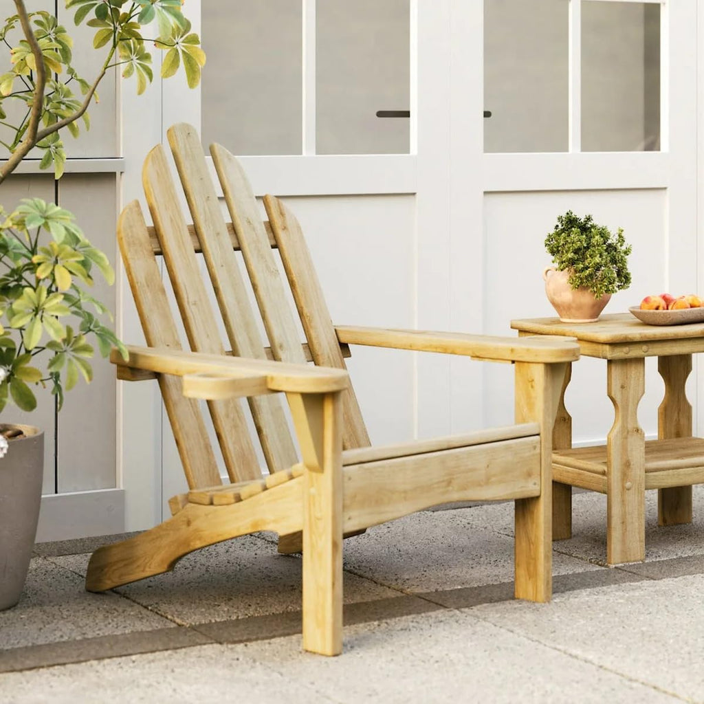 Heavy Duty Adirondack Chair Treated Pine 800 Lb Weight Capacity V1543