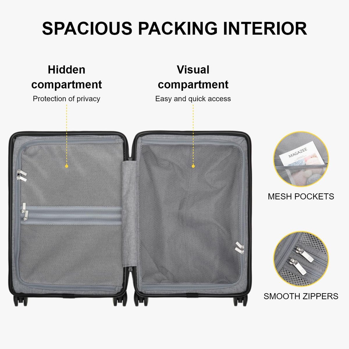 Hard Shell 20 Inch Carry on Luggage Polycarbonate X86917