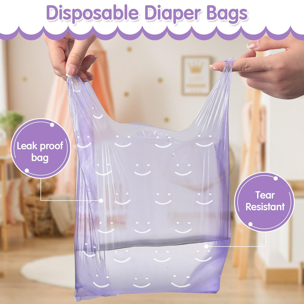 1600 Count Scented Disposable Diaper Bags with Tie Handle B571