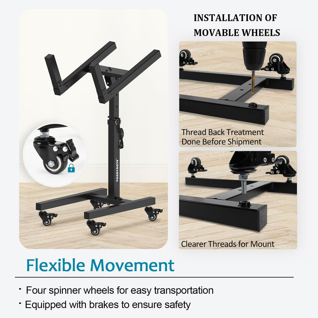Adjustable Guitar Amp Stand with Wheels T849919