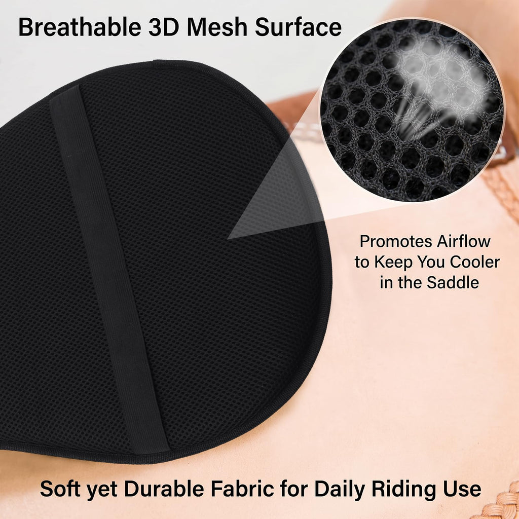 Breathable Shock Absorbing Saddle Seat Cushion with Adjustable Straps W18885