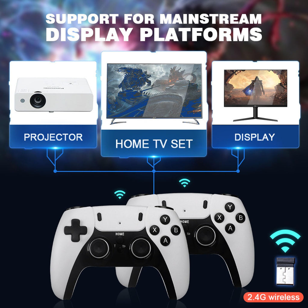 Wireless Retro Game Stick with 20000+ Classic Games, 4K HDMI, Dual 2.4G Controllers, 128GB M56618