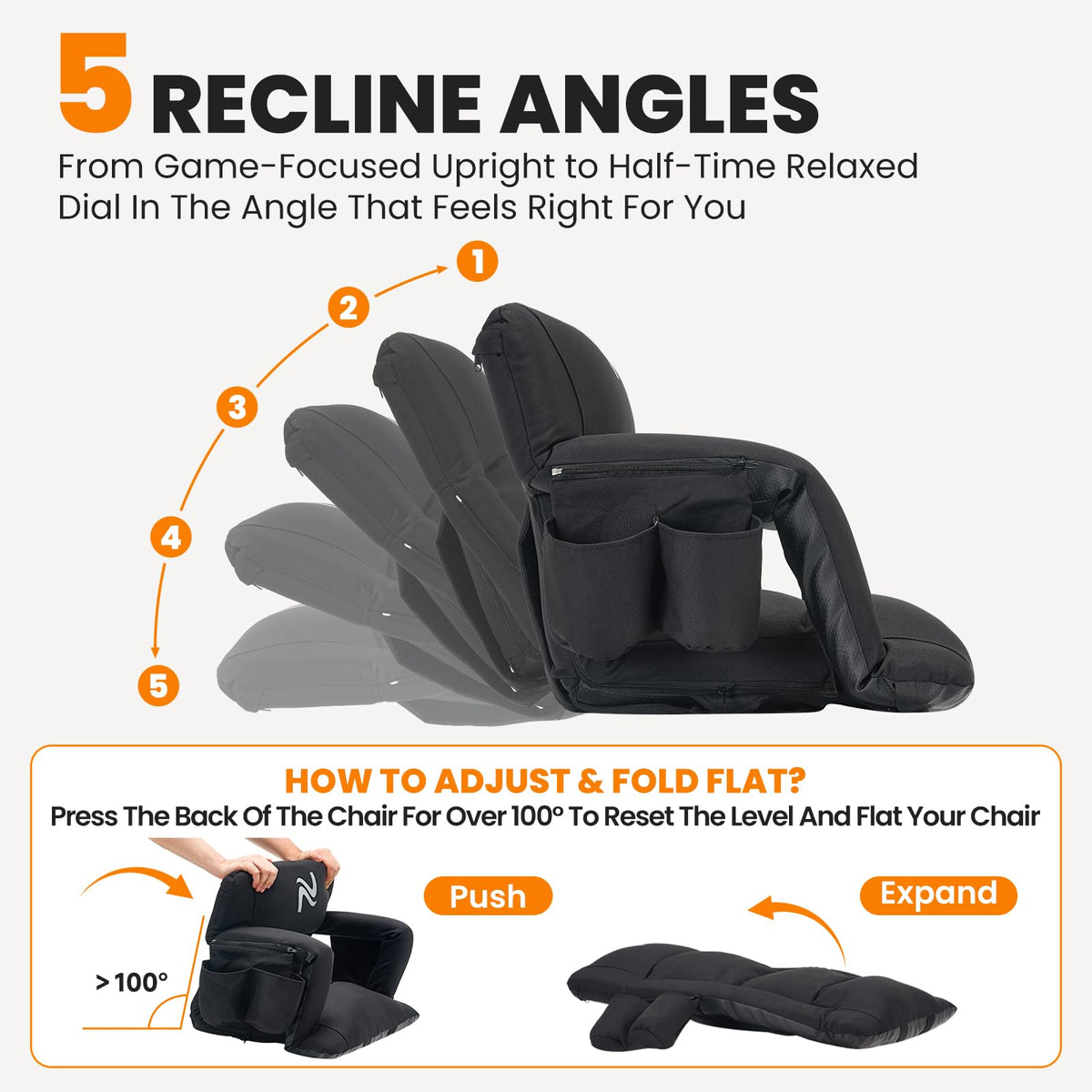 Extra Wide Padded Stadium Seats with Back Support U32748
