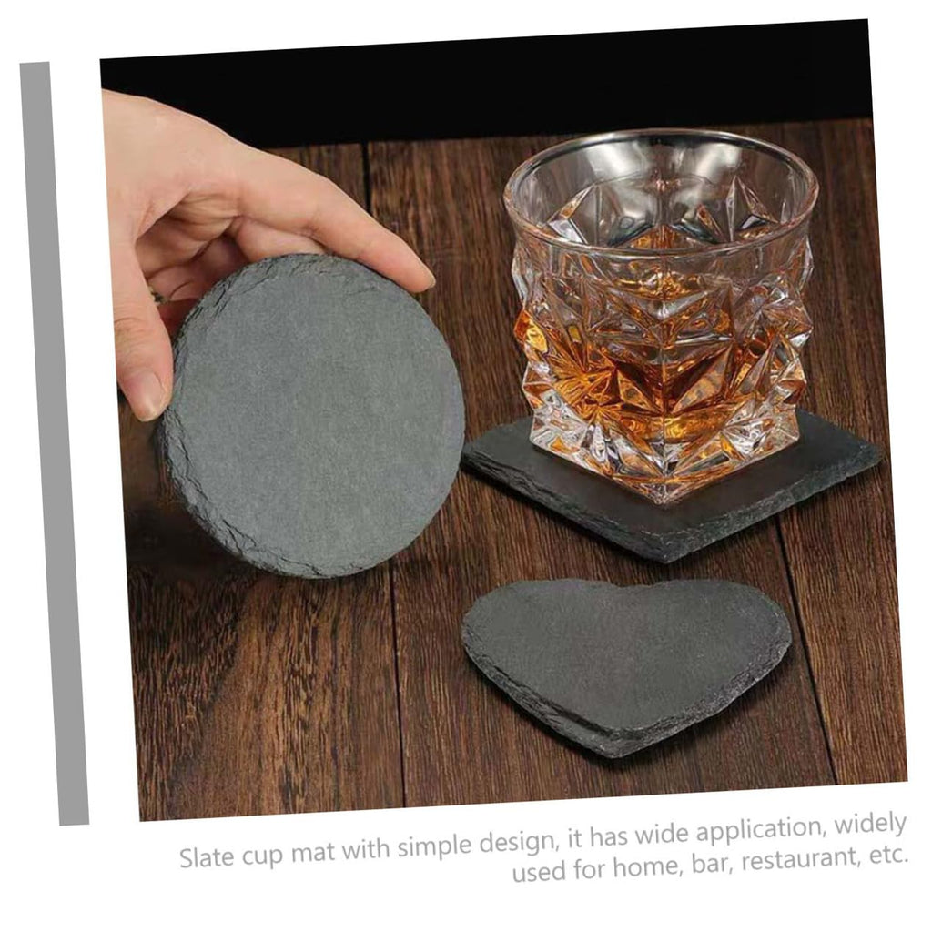 12pcs Natural Stone Coasters Non-Slip Drink Set G7970