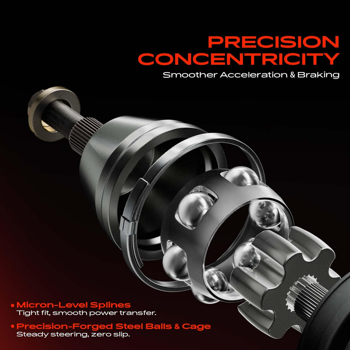 Set of 2 Front CV Axle Shaft Assembly F782