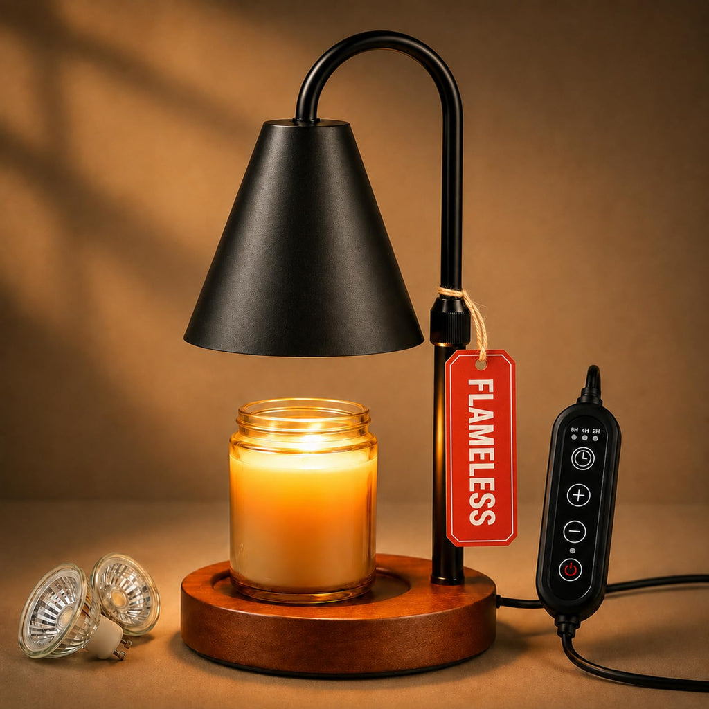 Flameless Candle Warmer Lamp with Timer and Dimmer H459938