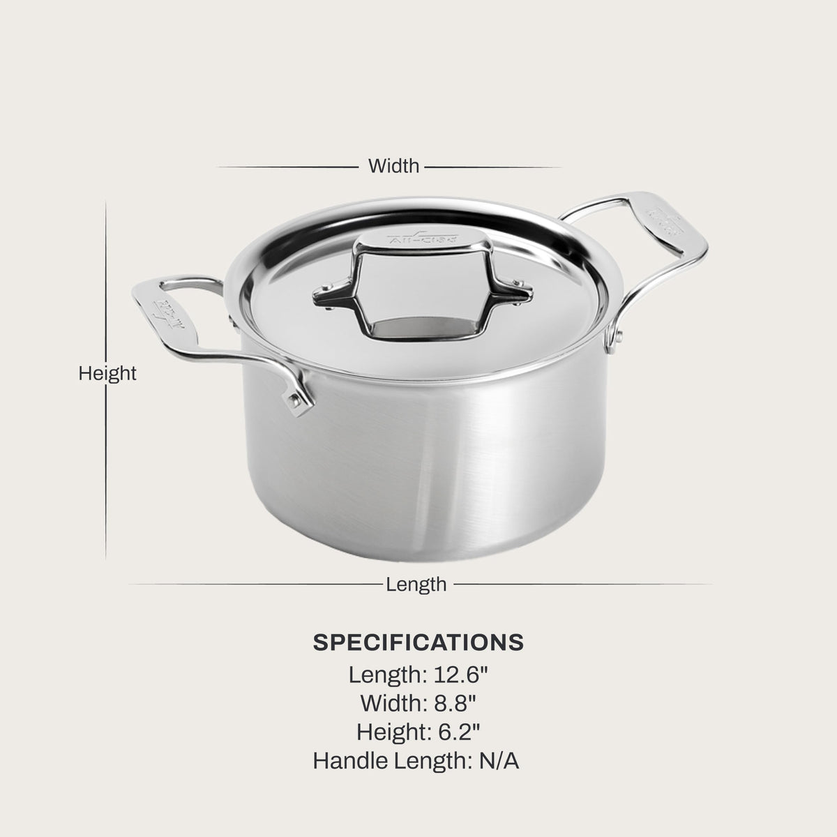 Stainless Steel 4 Qt Soup Pot with Lid T180321
