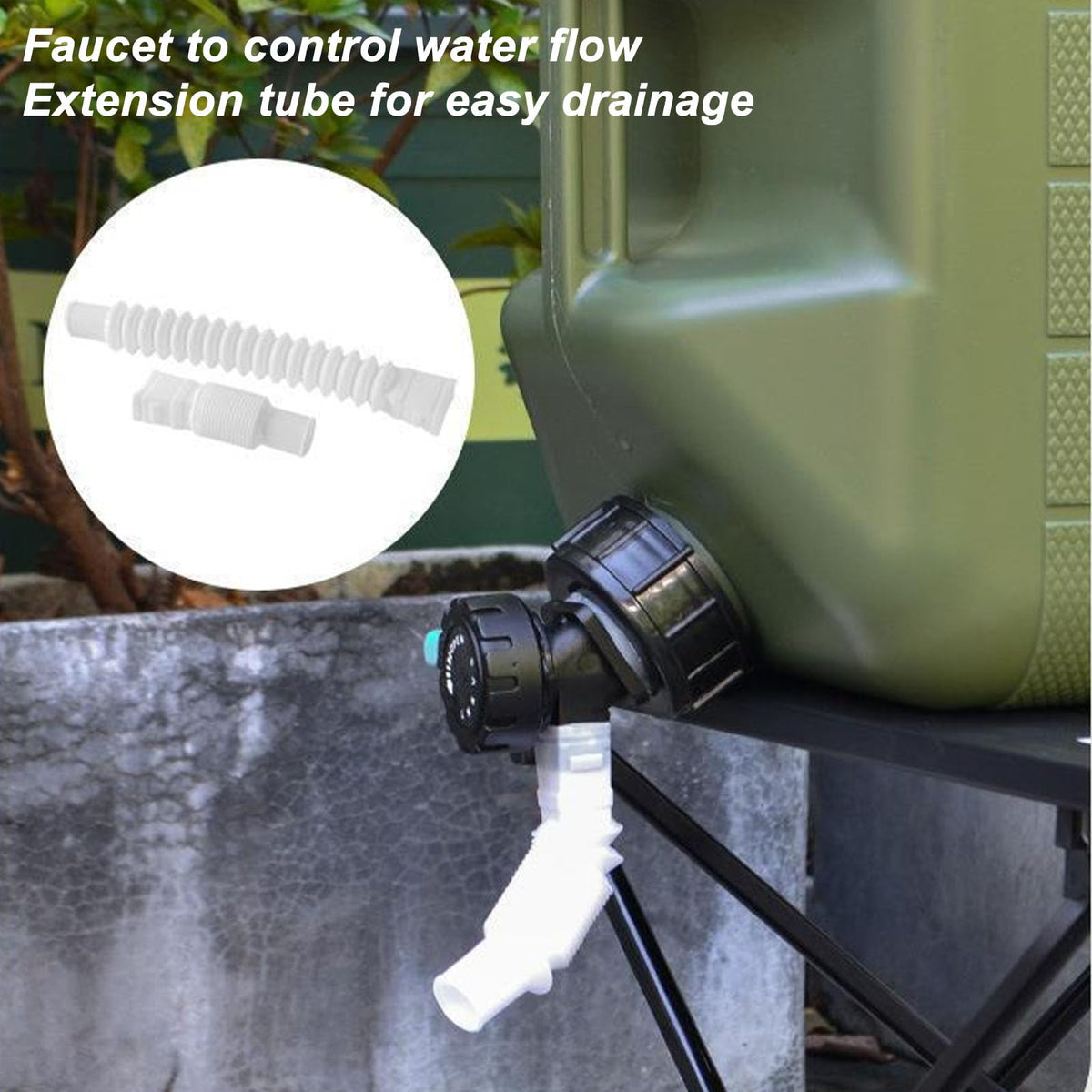 Portable 10L Green Water Storage Jug with Faucet M577