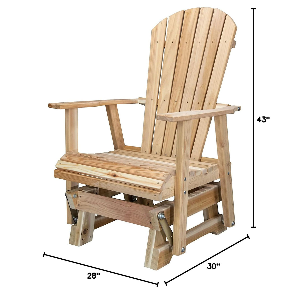 2 Foot Natural Cedar Adirondack-Style Glider X3110