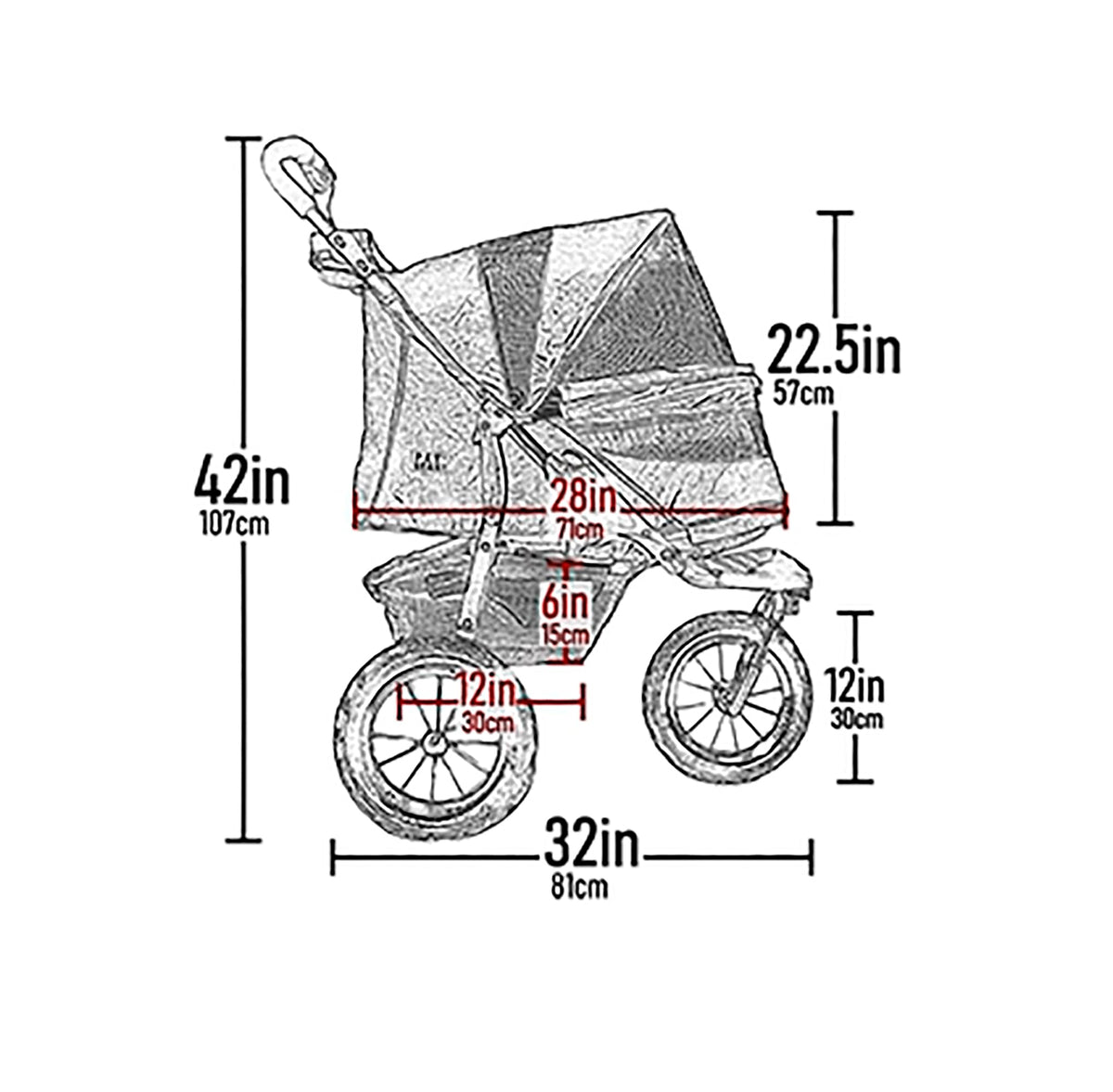 Navy Pet Stroller Q52958
