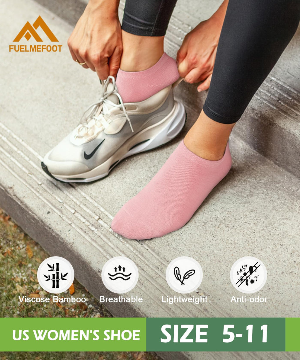 Women's Bamboo Viscose No Show Ankle Socks 7 Pairs R21023