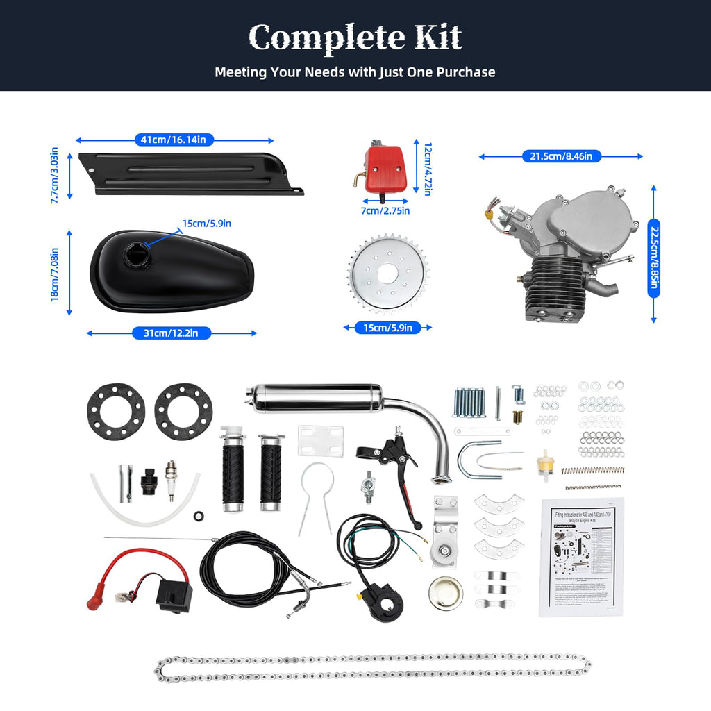 2-Stroke 100cc Bike Motor Kit E558
