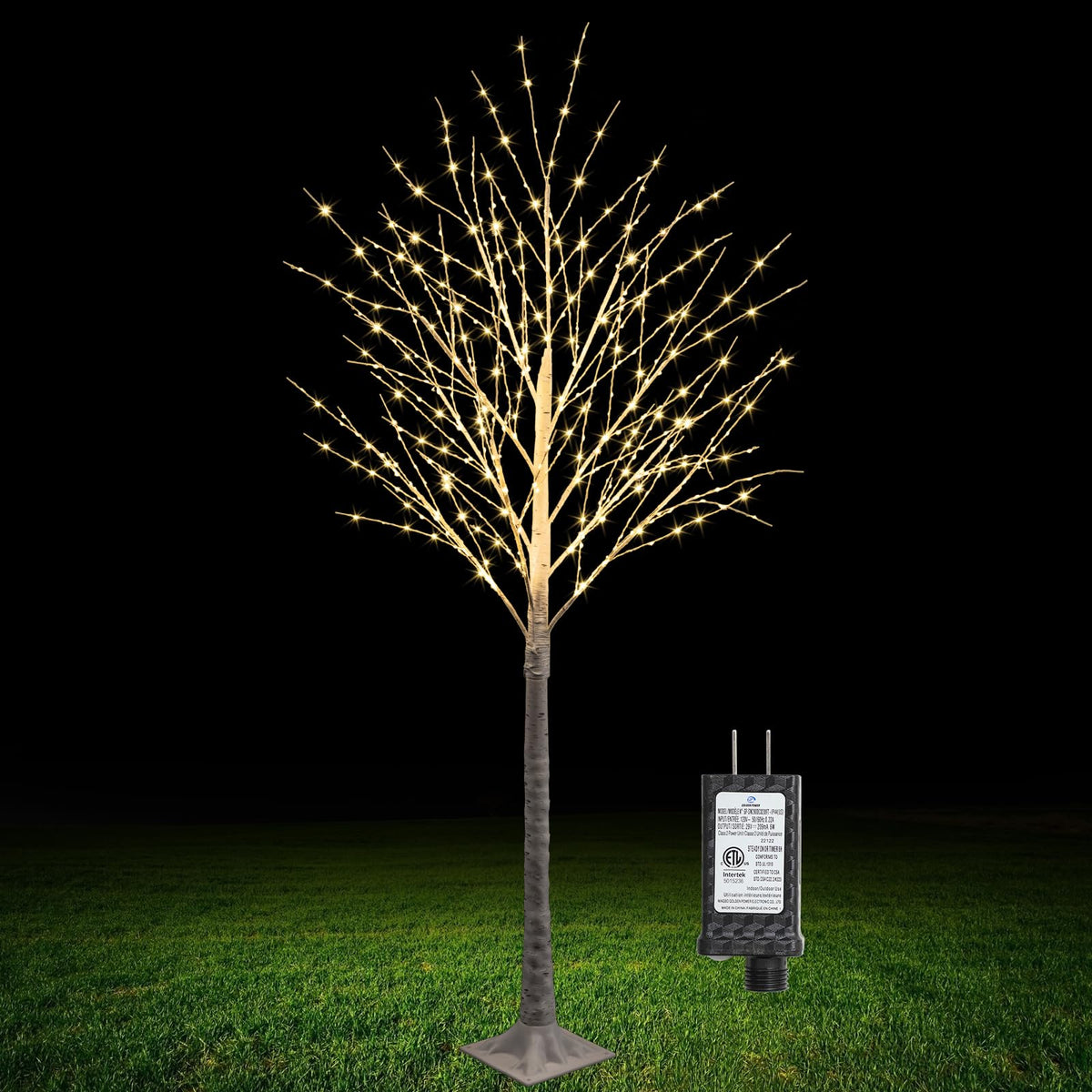 6FT Lighted Birch Tree 500 LED Warm White A81454