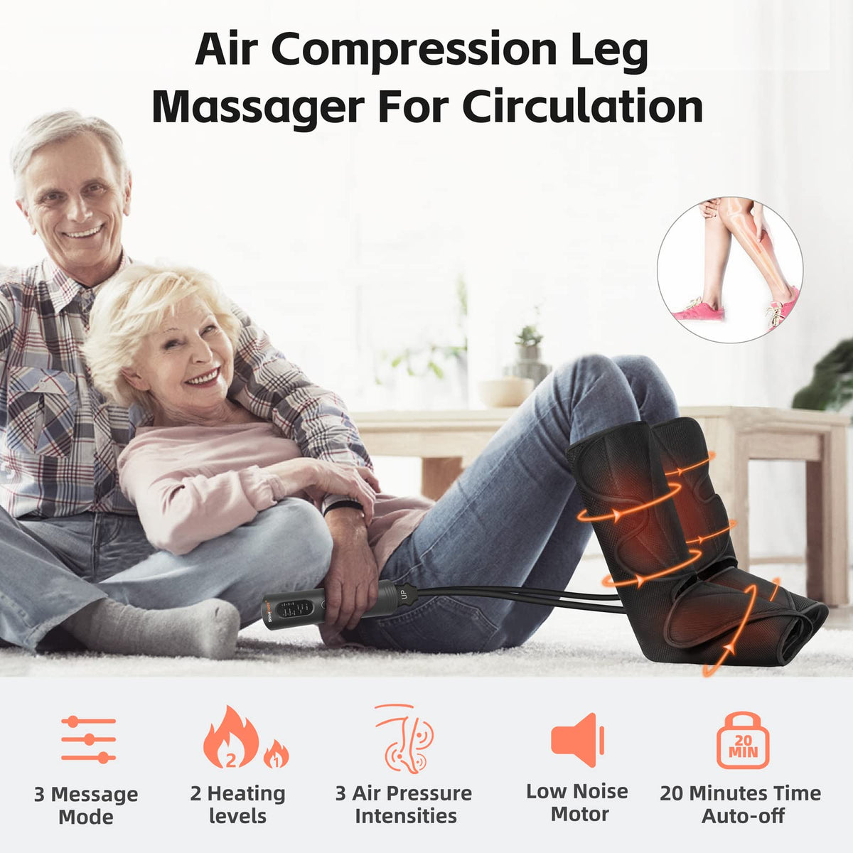 Air Compression Leg Massager with Heat O89085