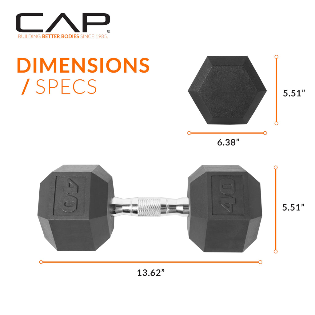 Rubber Coated Hex Dumbbells H6420