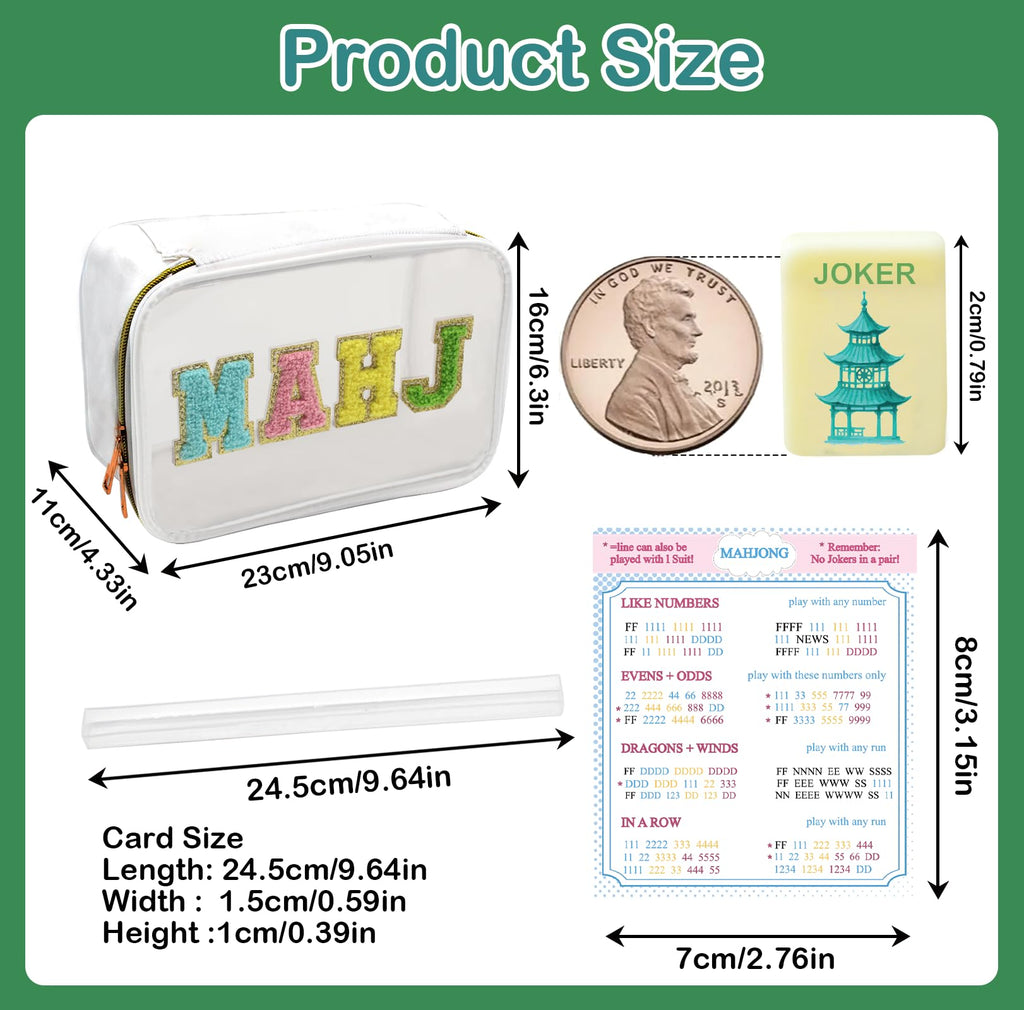 Mini Mahjong Set with 166 White Tiles X8557