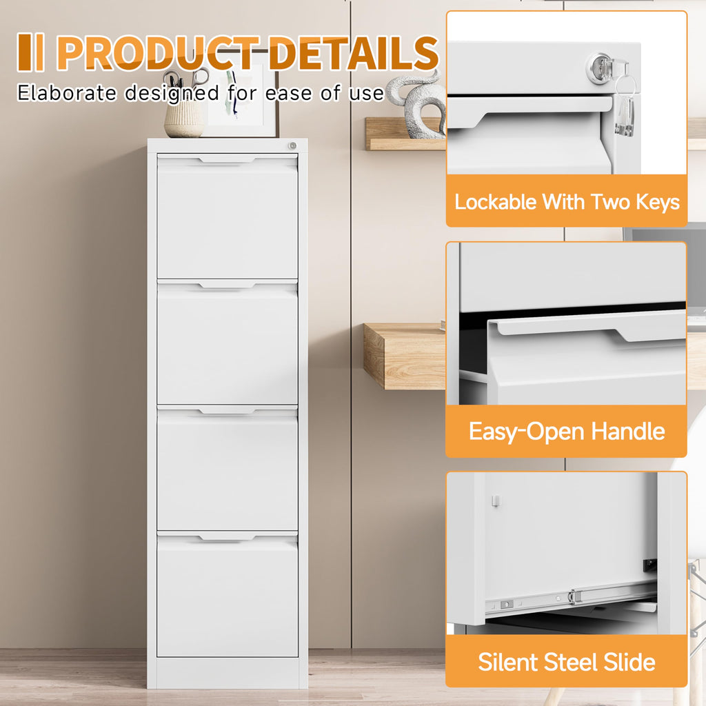 4 Drawer Metal File Cabinet with Lock G9512