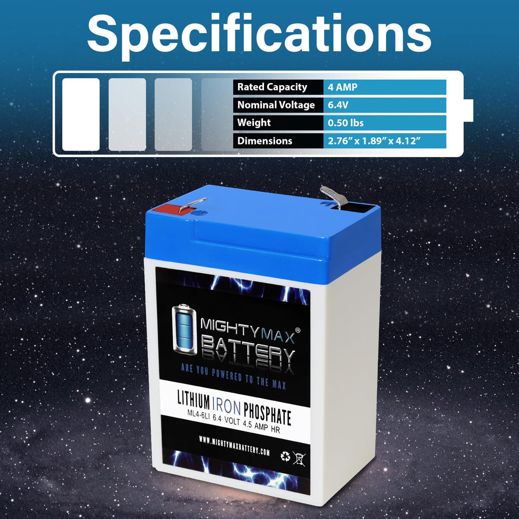 6V 4.5AH Lithium Replacement Battery R8847