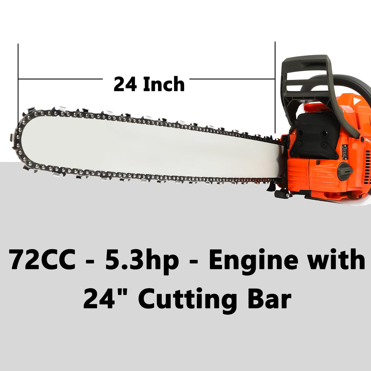 72CC 5.3HP 24" Gas Chainsaw A556138