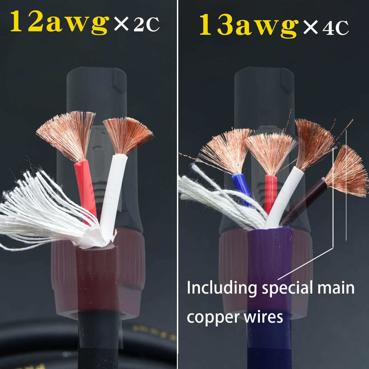Heavy Duty 2Pack Speakon to Speakon Male Speaker Wire Cable 12awg 15ft A19056