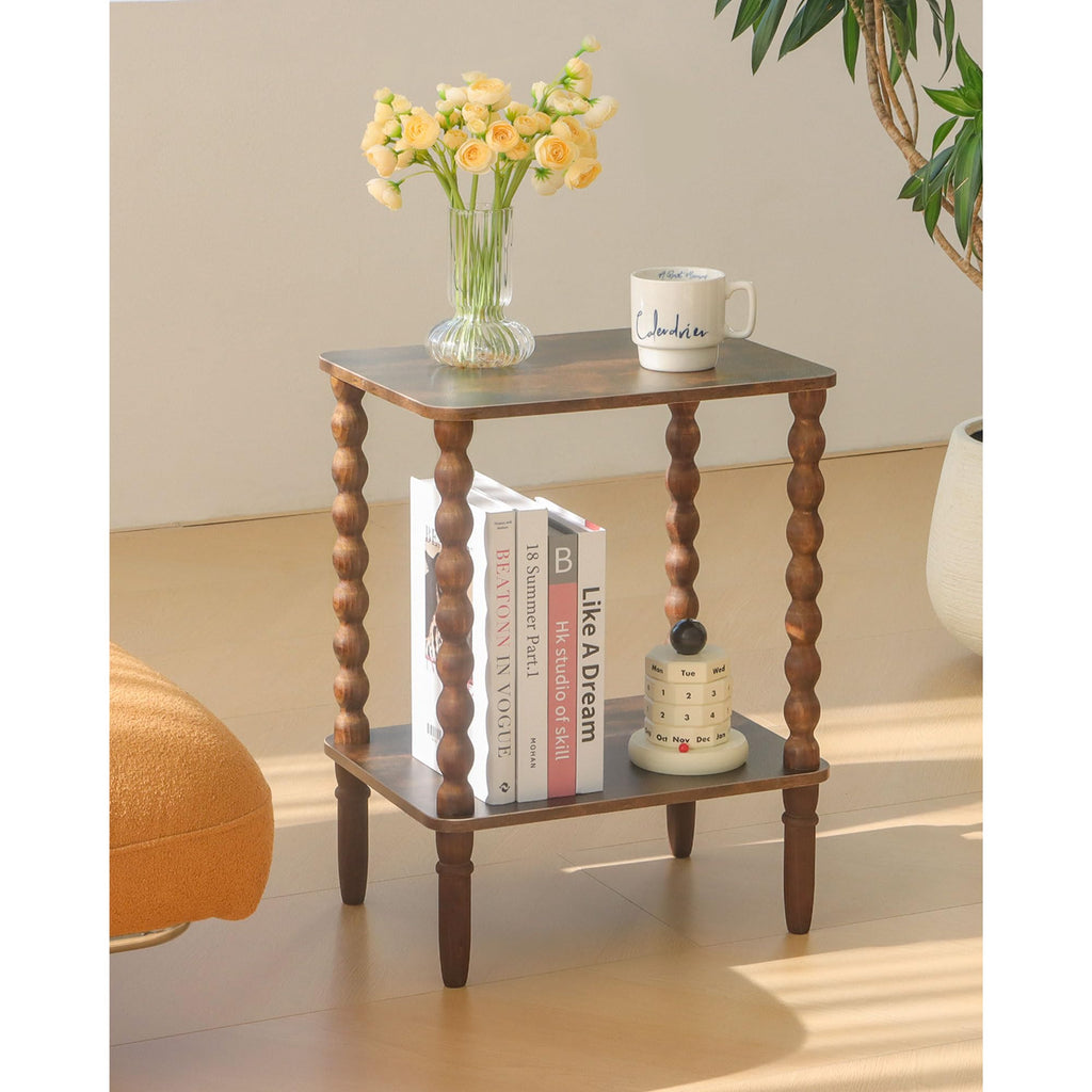 Side Table with 2-Tier Shelf C519622