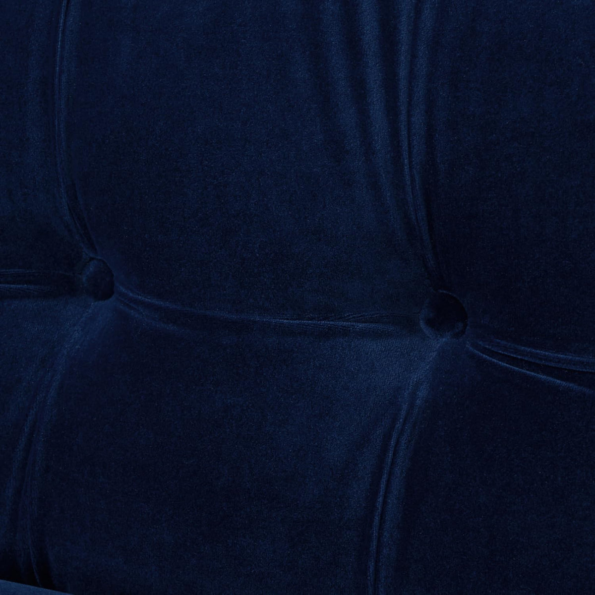 84" Tufted Navy Blue Velvet Sofa with Two Reversible Cushions Q64634