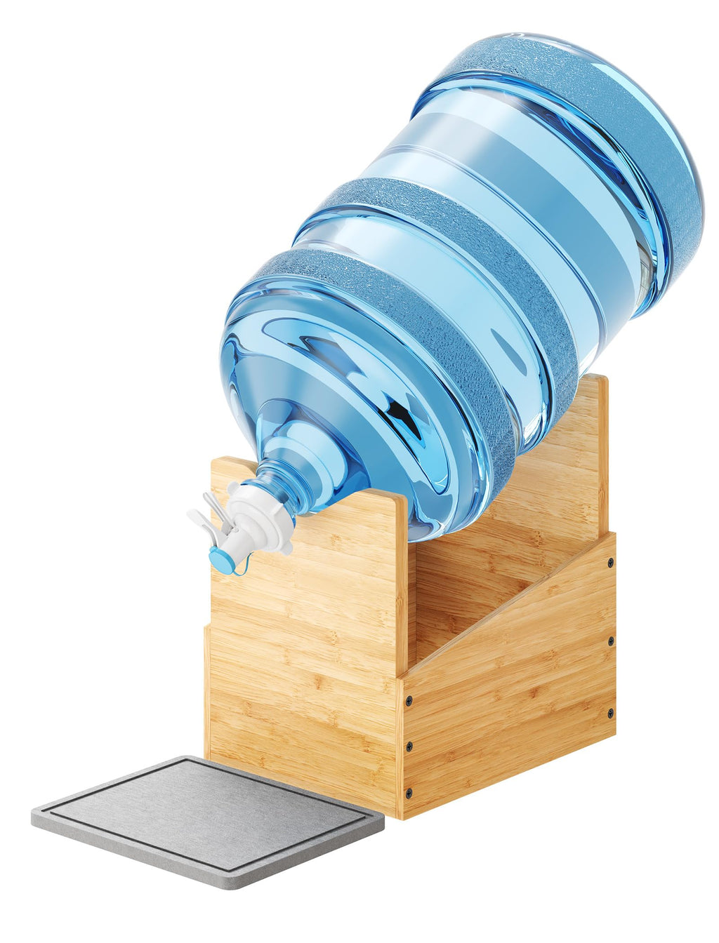 5 Gallon Wood Water Jug Stand with Diatomite P501