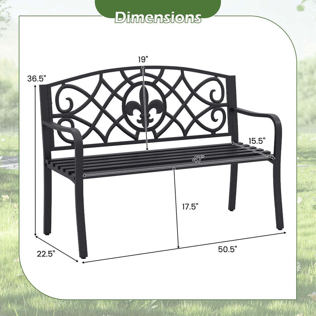 Metal Outdoor Bench S2767
