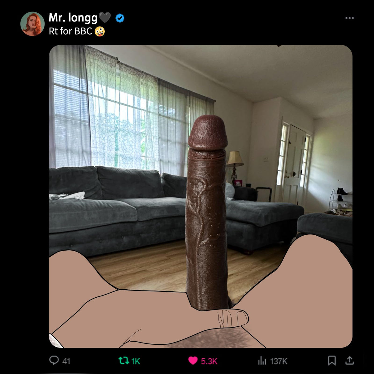 Big Black XL Dildo with Suction Cup T578602