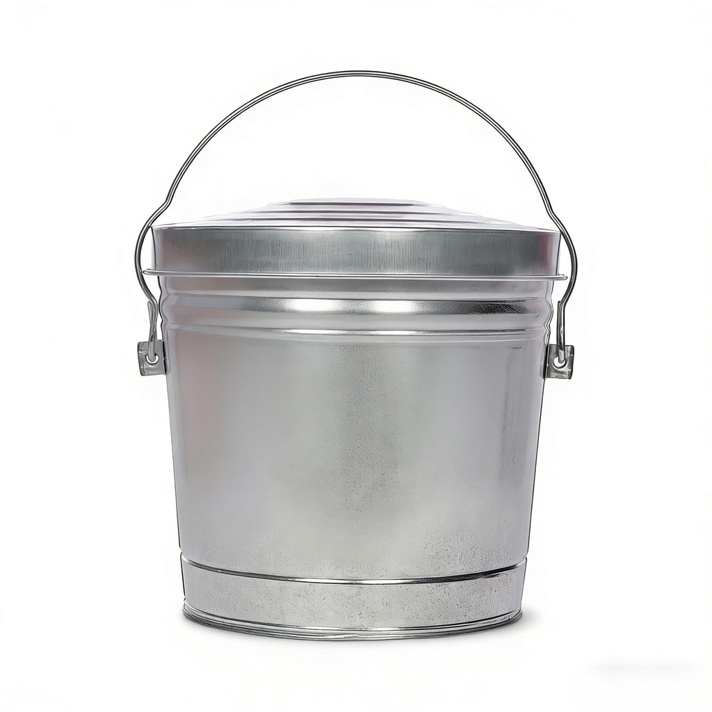 6 Gallon Galvanized Steel Storage Can with Locking Lid L89680