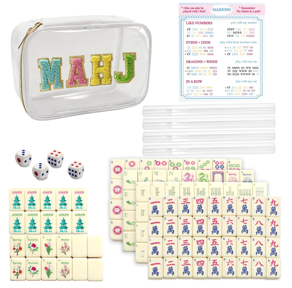 Mini Mahjong Set with 166 White Tiles X8557
