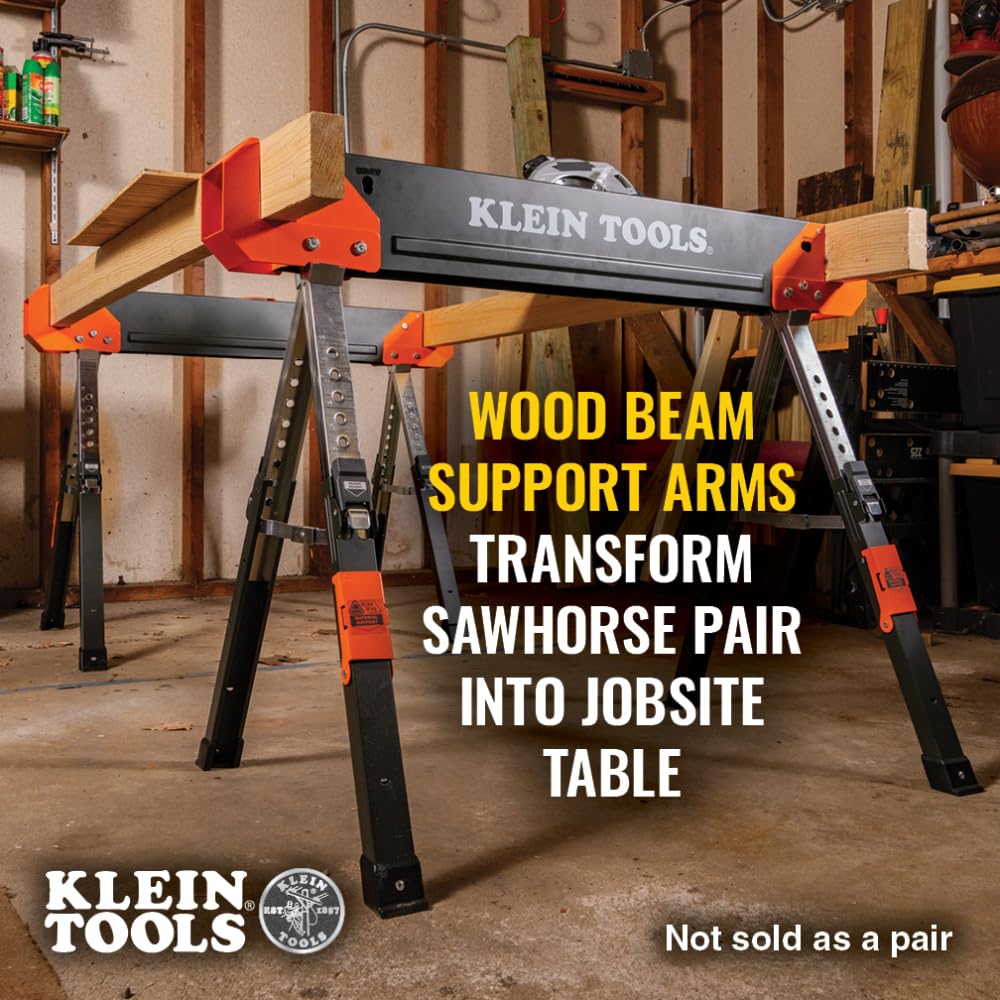 Folding Sawhorse 26-Inch to 32-Inch Adjustable Height 1-Pack F44186