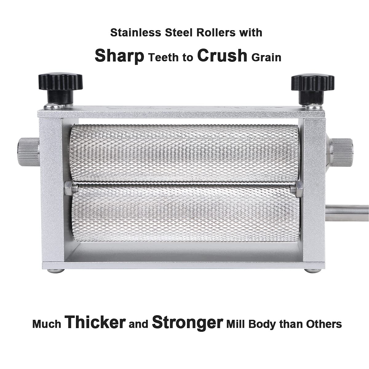 Grain Mill with 7.7LB Hopper 2 Stainless Steel Rollers X7485