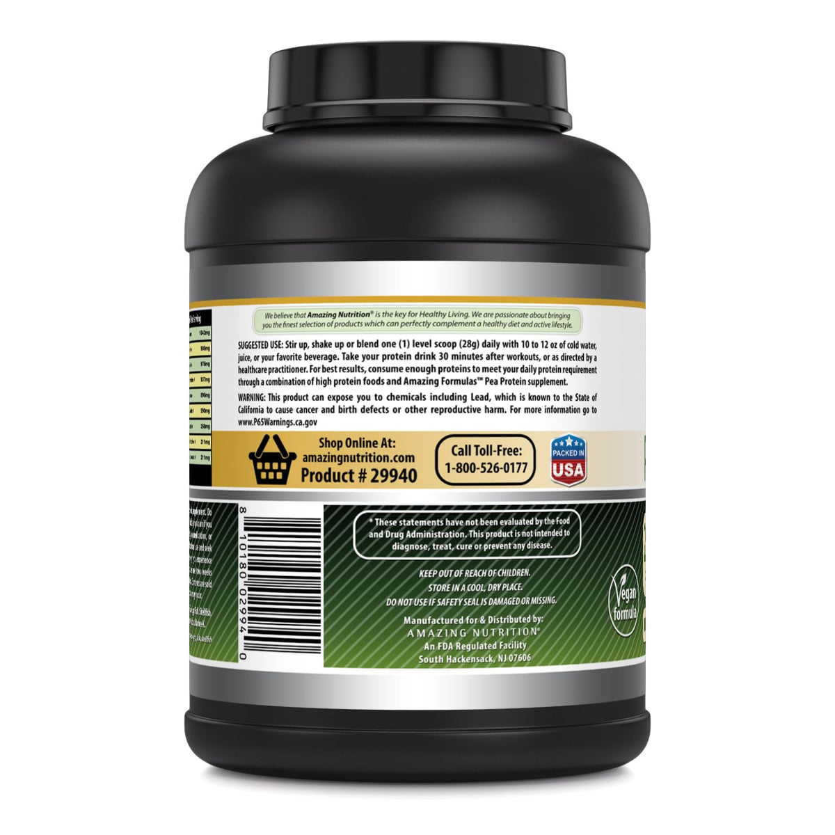 Unflavored Pea Protein Supplement 5 LB V912