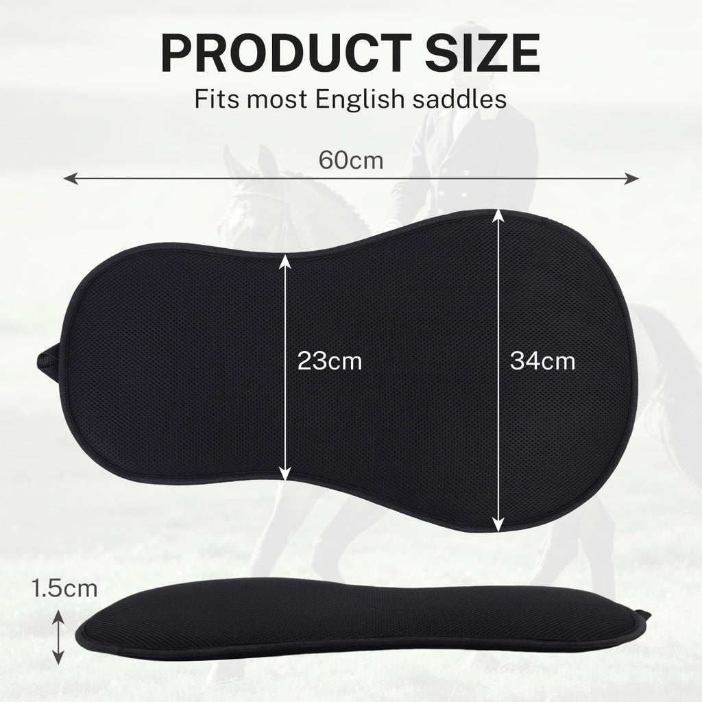 Breathable Shock Absorbing Saddle Seat Cushion with Adjustable Straps W18885