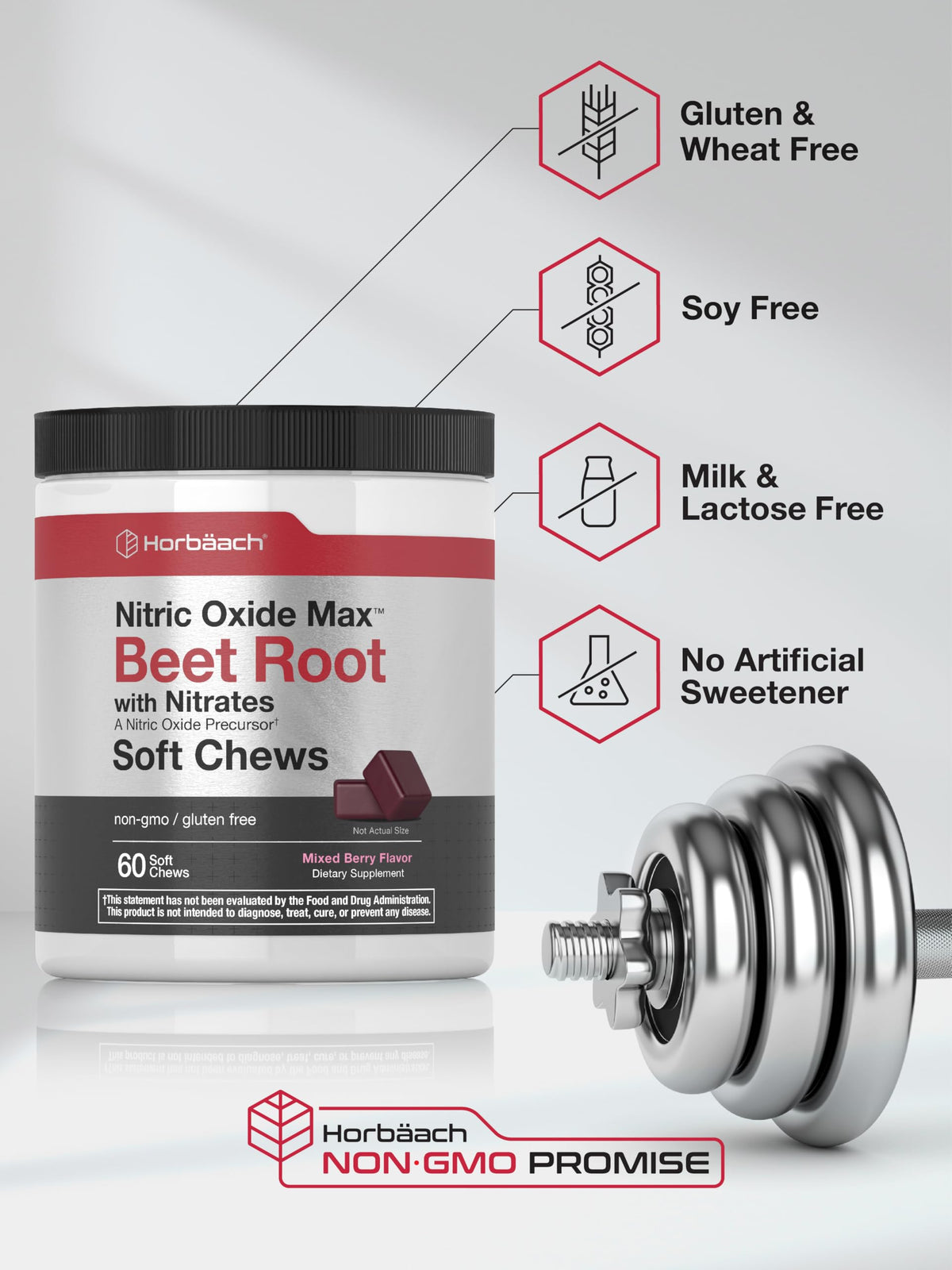 Beet Root Soft Chews 60 Count Mixed Berry Flavor N104108