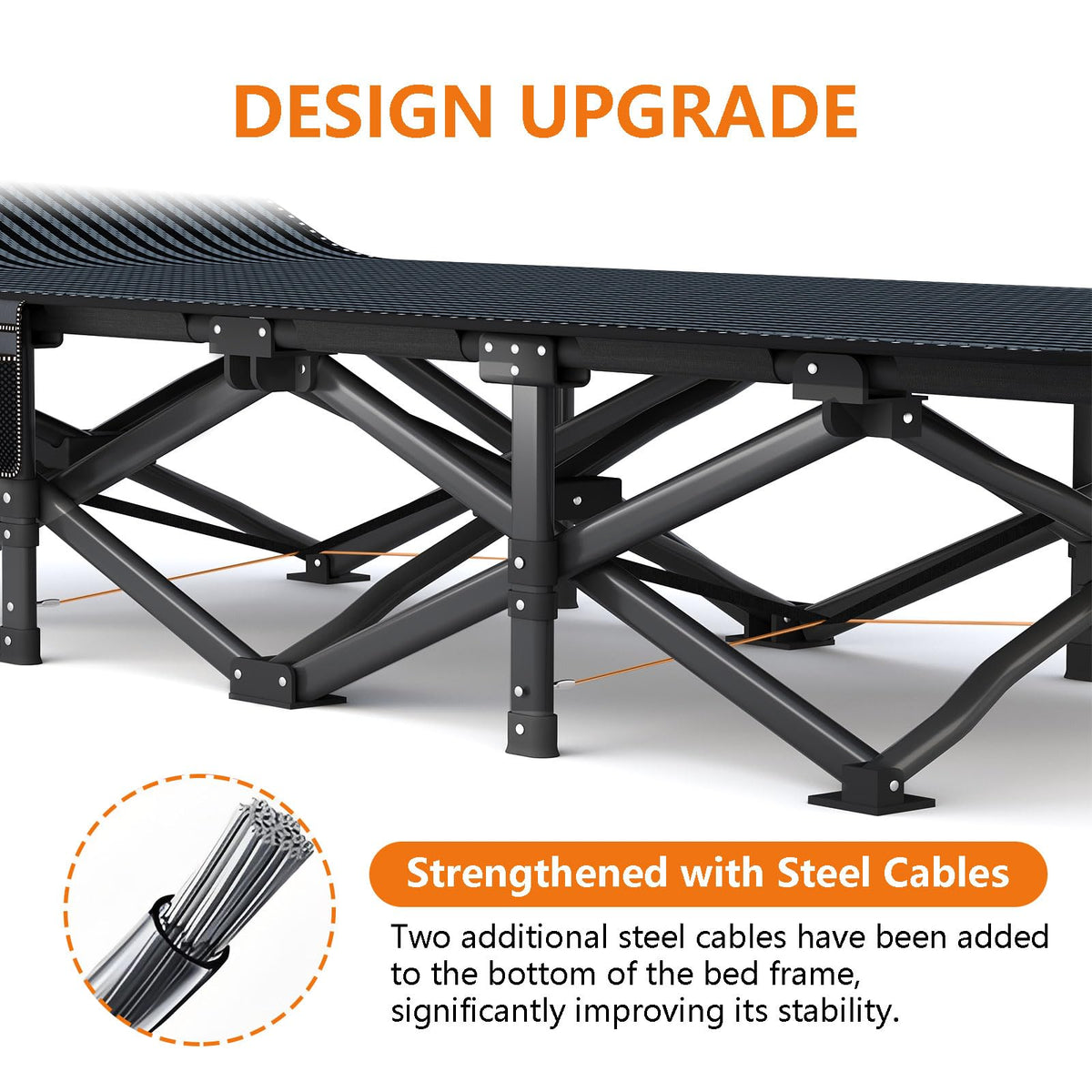 31.5" Wide Camping Cot with Pad Q864346