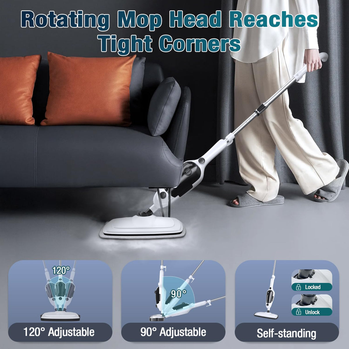 11-in-1 Steam Mop with 15.2 OZ Tank H592
