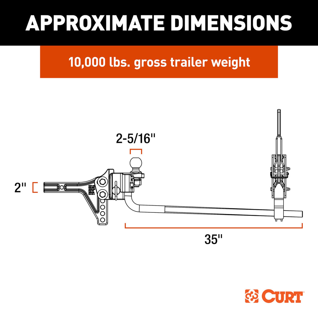 10,000 lb Trailer-Mounted Weight Distribution Hitch B251