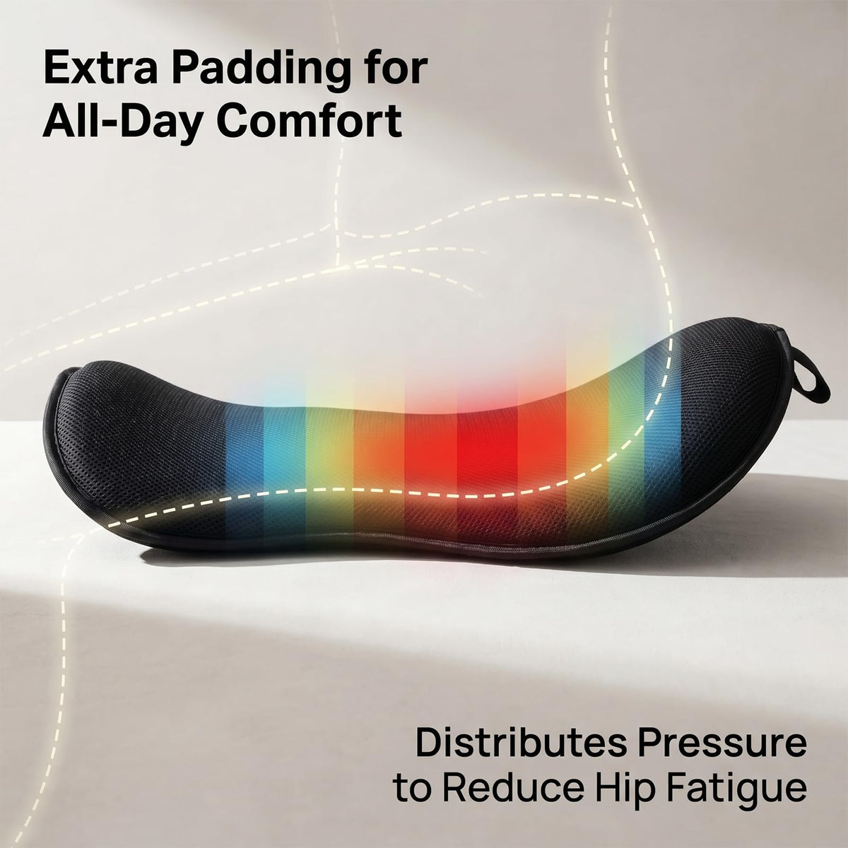 Breathable Shock Absorbing Saddle Seat Cushion with Adjustable Straps W18885