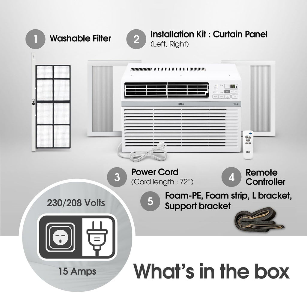 18,000 BTU White Window Air Conditioner I251784