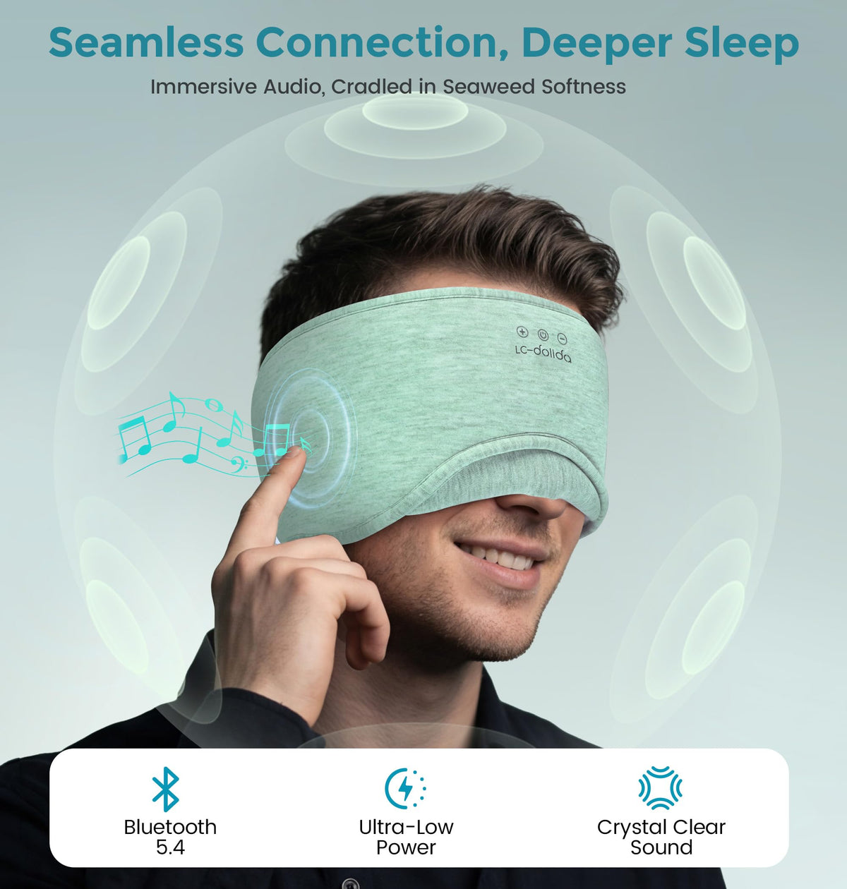 Sleep Mask Bluetooth Wireless Music Eye Mask O43784